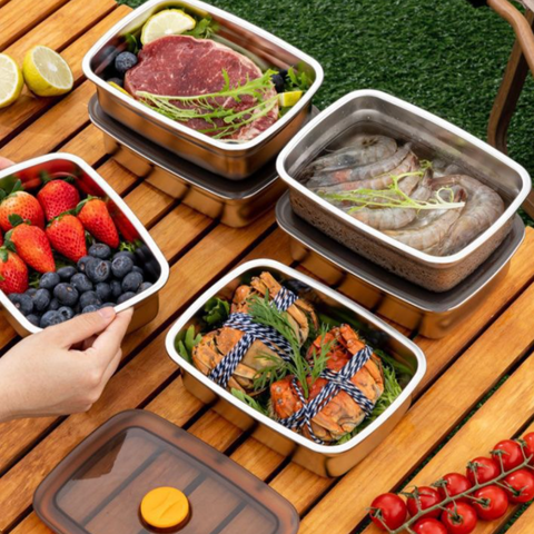 Recipiente para alimentos de acero inoxidable 316 con vacío – Frescura garantizada al 100%