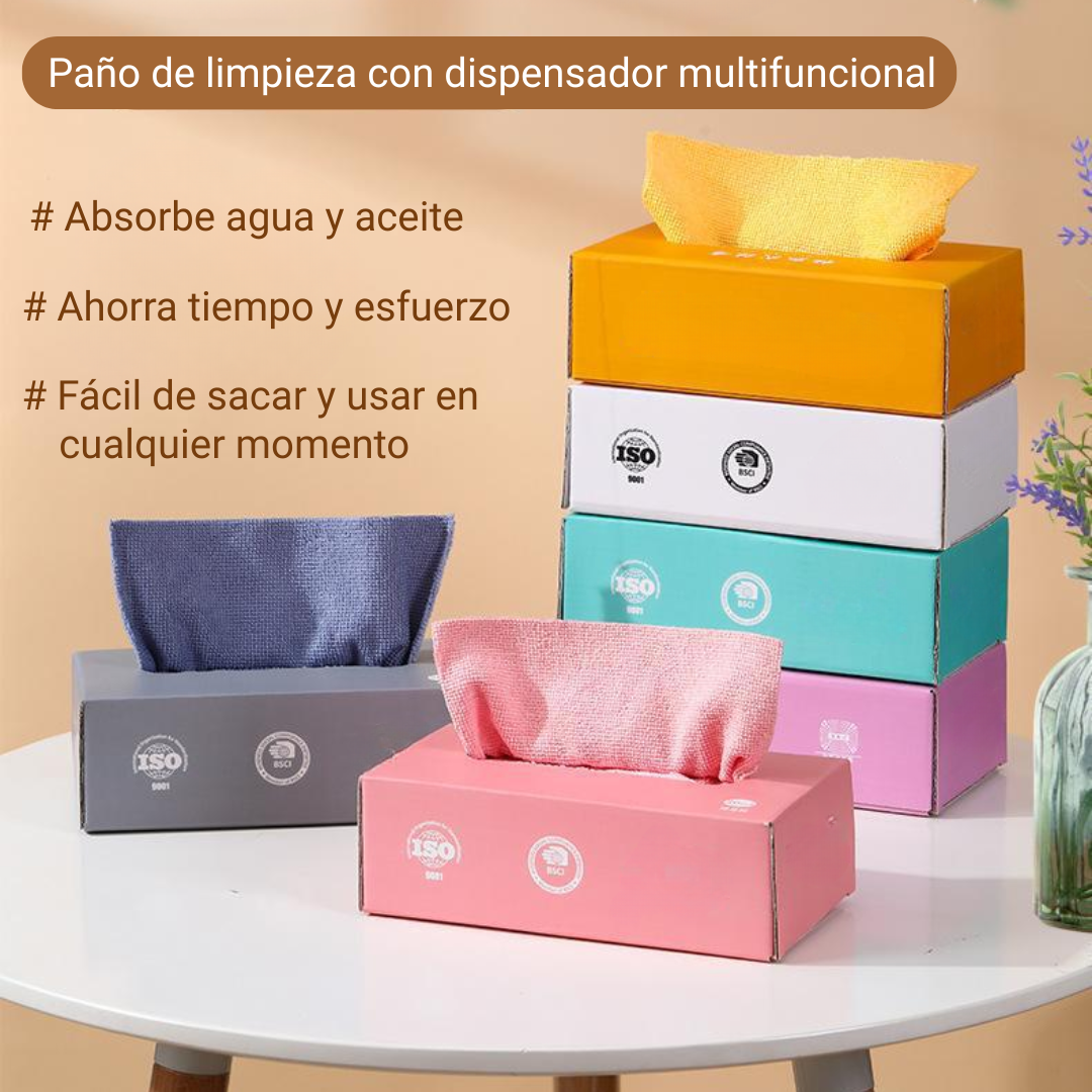 BestSeller™ – Paño de Limpieza Extraíble de Microfibra, Súper Absorbente, Reutilizable, Uso en Seco y Húmedo, Ideal para Cocina y Hogar