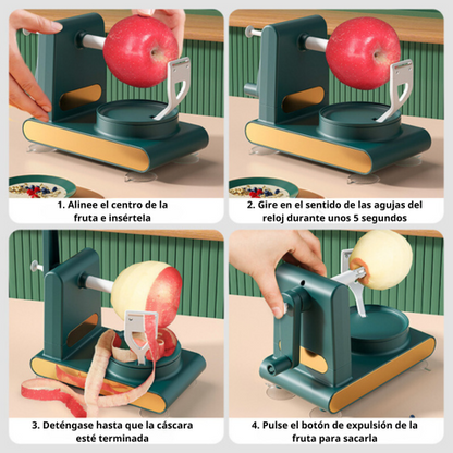 Peladora Multifrutas Con Rotación Rápida (Viene con descorazonador y rebanador de manzana)