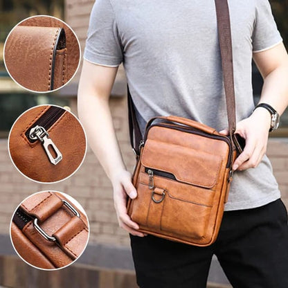 Yues-Weixier™ Bolso de hombro de cuero vintage para hombre