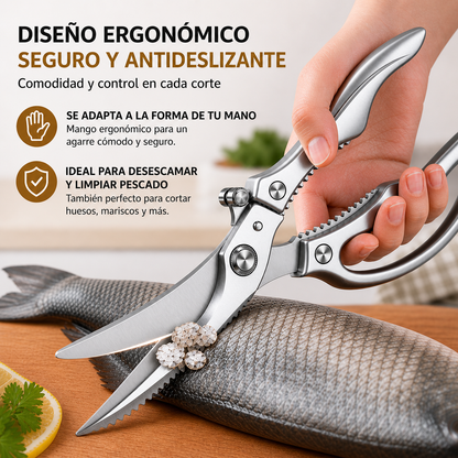🇪🇸 Tijeras grandes con hoja en forma de diamante, hechas de acero inoxidable macizo importado de Alemania