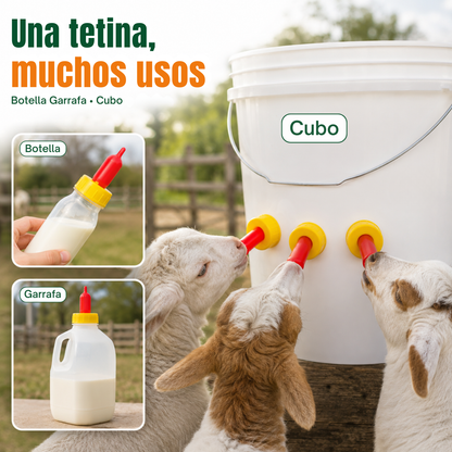 Tetina ganadera de silicona para crías – Para cabritos, corderos y lechones
