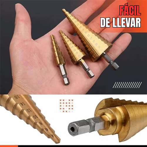 TitanDrill™- Juego De Brocas Escalonadas De Titanio