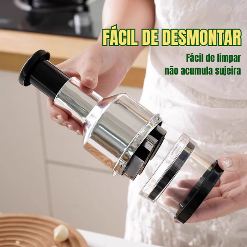 KitchenHelp™ Picadora De Aço Para Alho, Cebola, Gengibre, Pimenta E Fruta