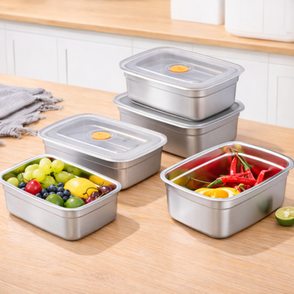 Recipiente para alimentos de acero inoxidable 316 con vacío – Frescura garantizada al 100%