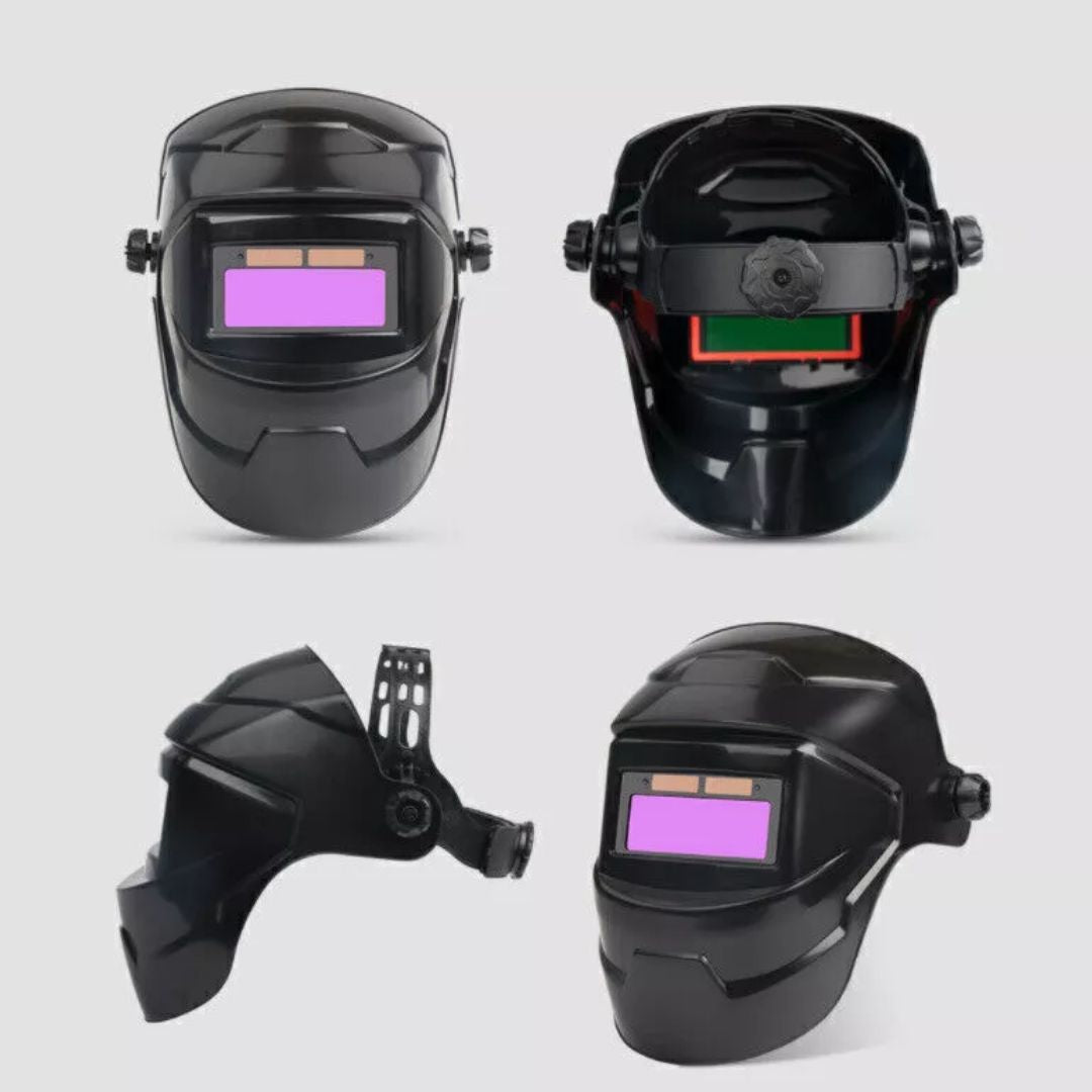 Máscara de soldadura automática oscurecible premium con luz LED, ligera de llevar y con protección total para los ojos