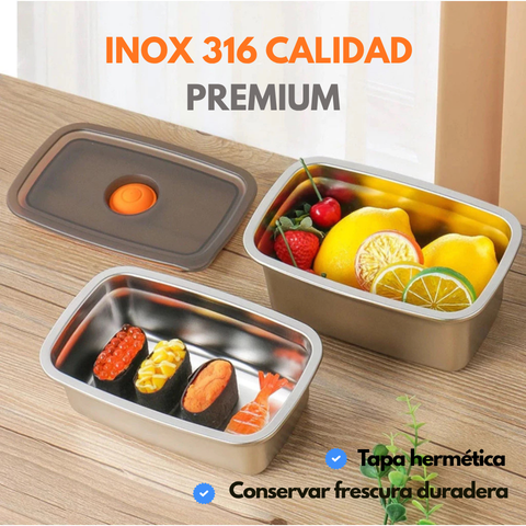 Contenedor de Acero 316: Sellado al Vacío Instantáneo y Antiderrame (Modelo 2026)
