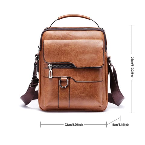 Yues-Weixier™ Bolso de hombro de cuero vintage para hombre