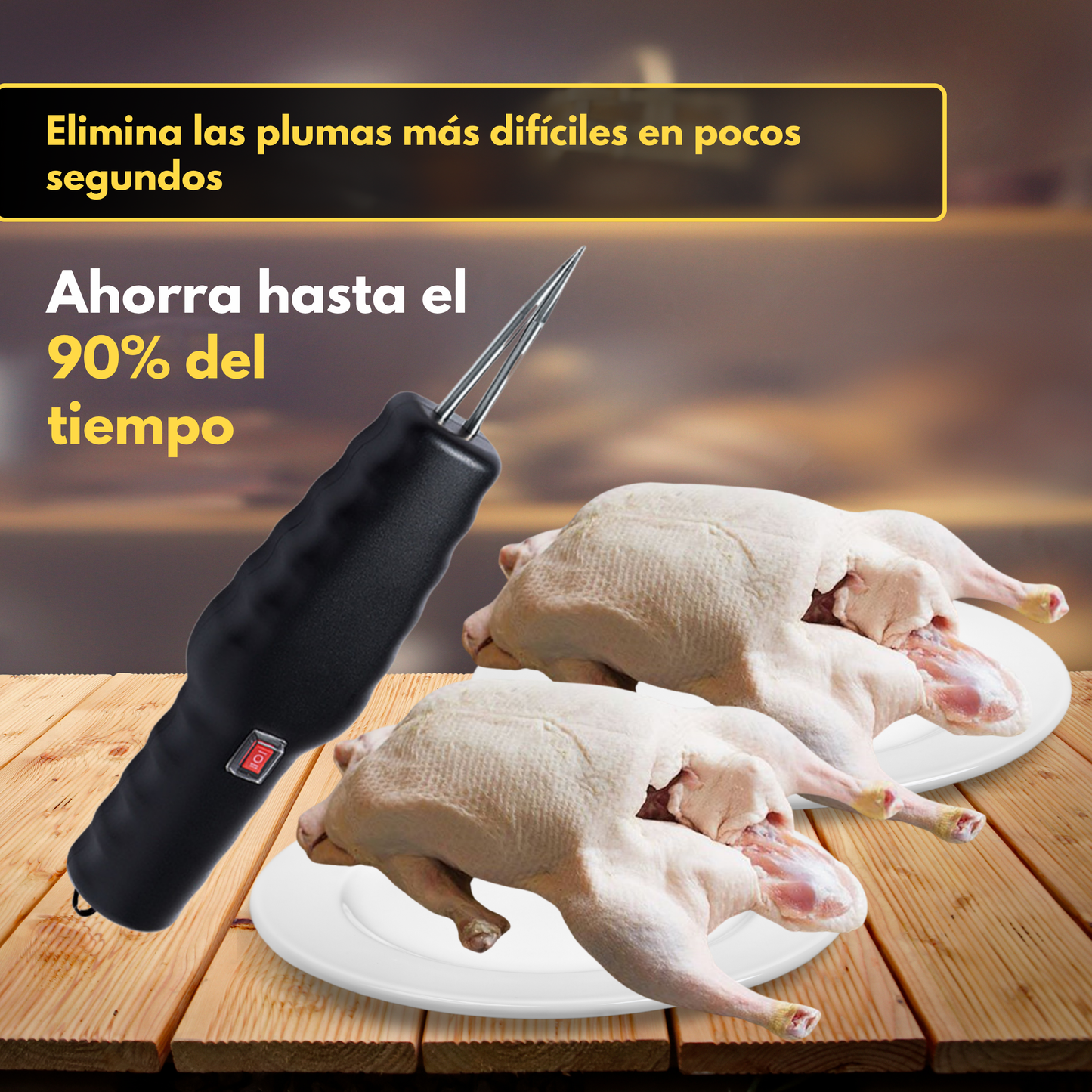 Desplumadora portátil para aves – elimina todas las plumas en pocos minutos