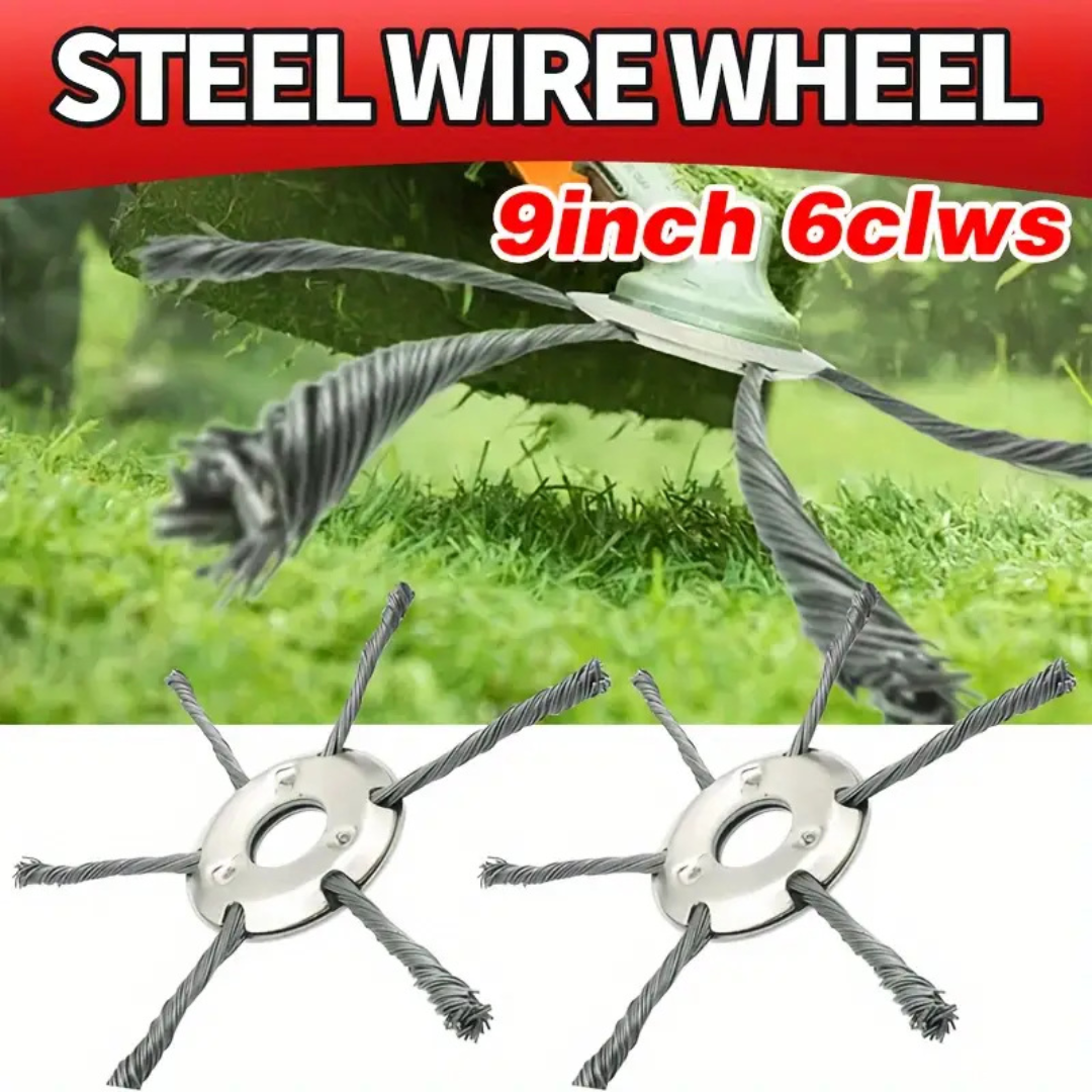 El cabezal del cortacésped tiene 6 ramas tejidas con alambre de acero resistente