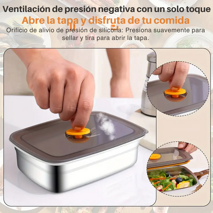 Bandeja de acero inoxidable 316 – Una solución segura y práctica para conservar los alimentos (19x14x6cm)