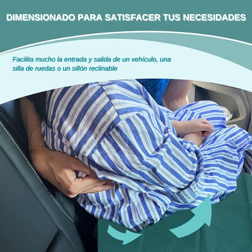 Tela deslizante tubular utilizada para el traslado de pacientes en hospitales y para el cuidado a domicilio de ancianos y personas con discapacidad.