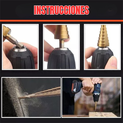 TitanDrill™- Juego De Brocas Escalonadas De Titanio