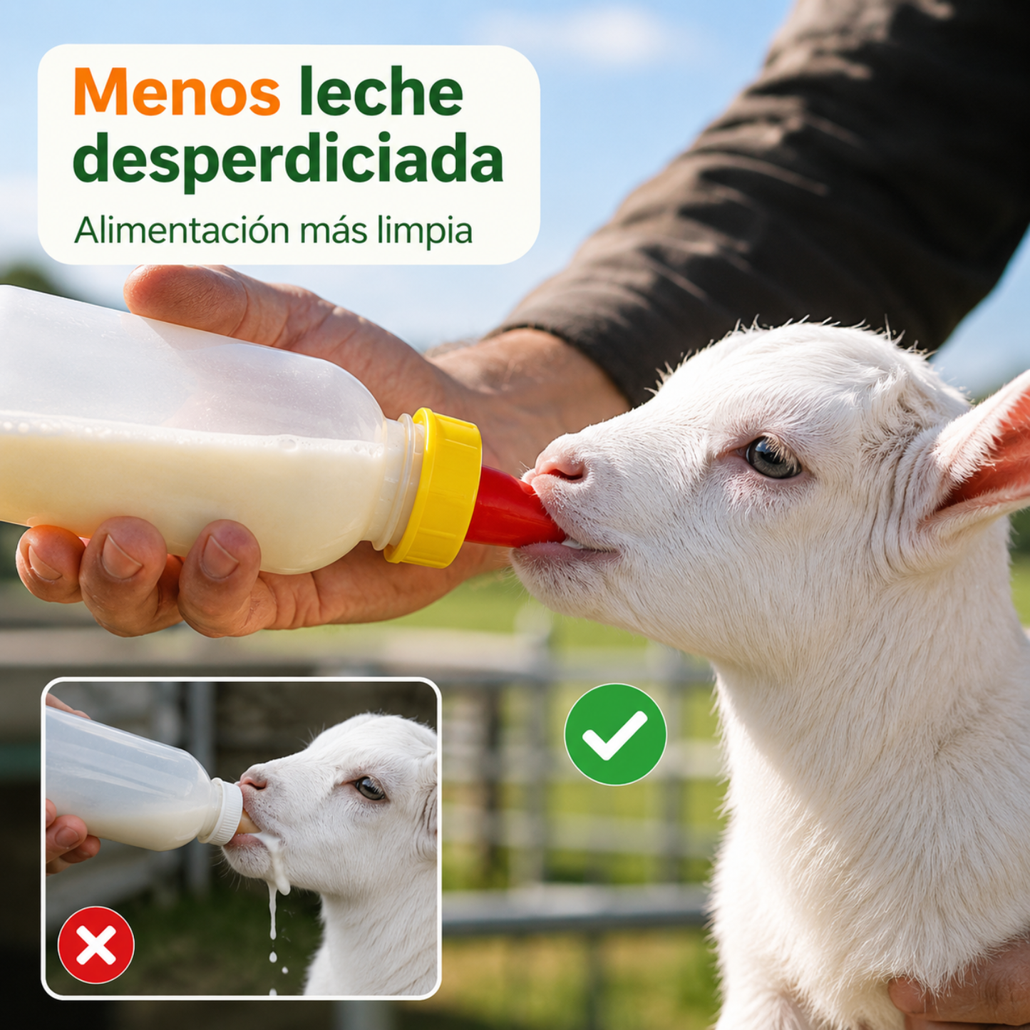 Tetina ganadera de silicona para crías – Para cabritos, corderos y lechones