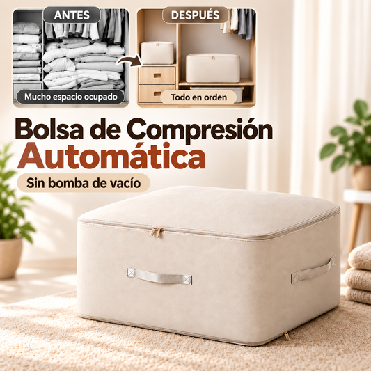 Bolsas Organizadoras de Compresión Automática para Edredones, Ropa, Mantas, Impermeables y a Prueba de Humedad (54x42x30cm)