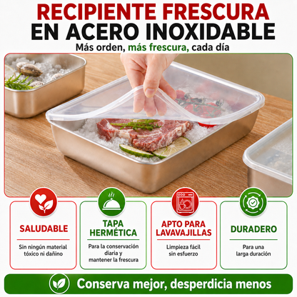 Cajas Para La Conservación De Alimentos, Bandeja Rectangular (25x20x5 cm)