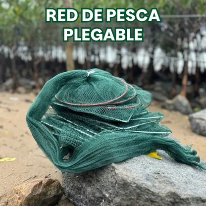 Jaula De Pesca Plegable De Nailon Verde Duradero – Diseño Grueso Y Sin Nudos Para Camarones Y Anguilas, Ideal Para Pescar En Ríos Y Lagos