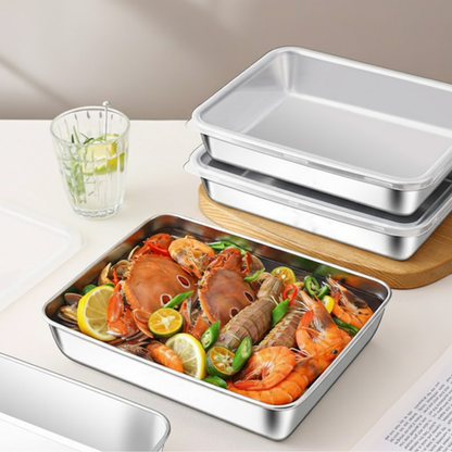 Recipiente de acero inoxidable 304 que mantiene los alimentos frescos hasta 4 semanas