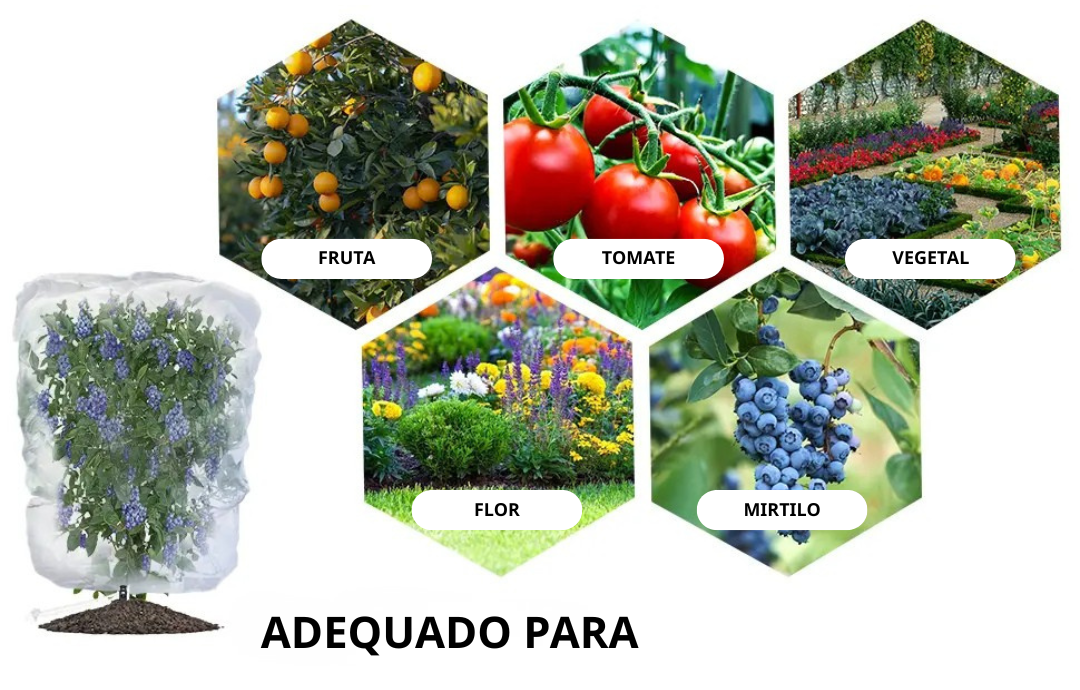 Sacos De Malha Respiráveis Reutilizáveis Para Proteção De Frutas E Vegetais – Proteja Contra Insetos, Moscas-Das-Frutas E Pássaros