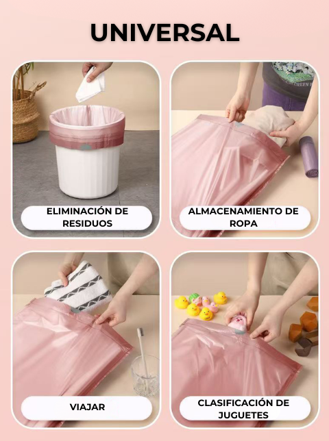 Bolsa de Basura Iceberry con Cordón – Gruesa, Impermeable y Antiodorante