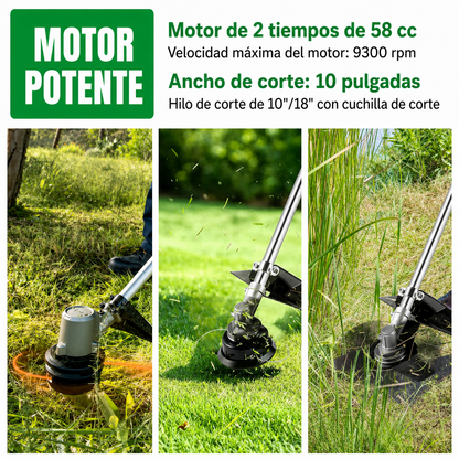 El Cabezal Del Cortacésped Tiene 3 Ramas Tejidas Con Alambre De Acero Resistente