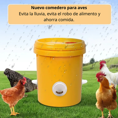 Puerta de alimentación automática para gallinas y patos para todo tipo de cubos – incluye broca tipo sierra de corona