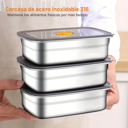 Bandeja de acero inoxidable 316 – Una solución segura y práctica para conservar los alimentos (19x14x6cm)