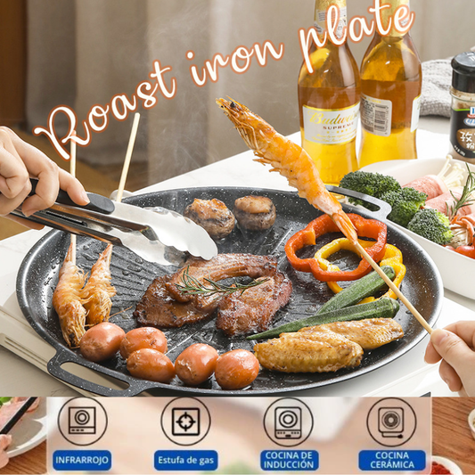 Sartén parrilla universal para cocina de gas, cocina de inducción y llama abierta