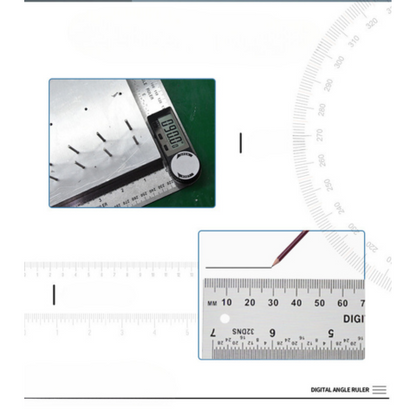 Medidor Digital De Ángulos, Regla Digital De Ángulos De 200mm De Alta Precisión A Pilas Para Manualidades
