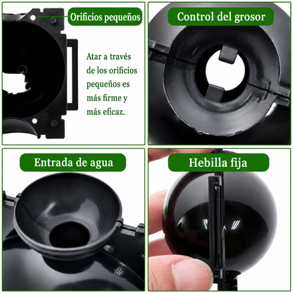 Caja de Enraizamiento para Acodo Aéreo – Pack de 10 Reutilizable para Propagación de Plantas