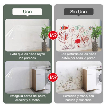 WallProtect™ - Película Protectora de Pared Electrostática Transparente (60cmx10m)