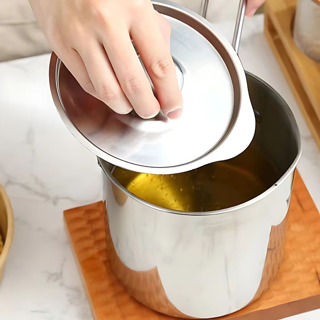 Sartén Multifuncional De Acero Inoxidable 304, Sartén Con Filtro Para Ahorrar Aceite