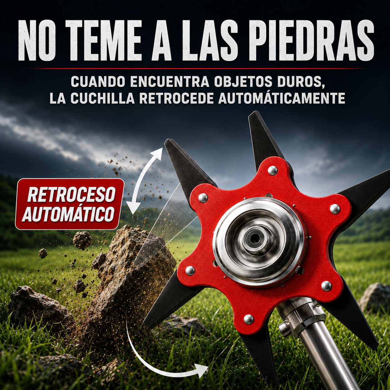 Cabezal De Corte De 6 Dientes De Acero (Accesorios Incluidos)