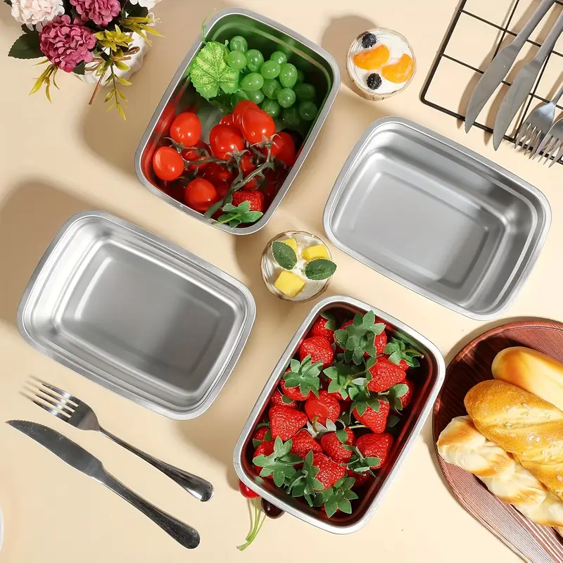 Bandeja de acero inoxidable 316 – Una solución segura y práctica para conservar los alimentos (19x14x6cm)