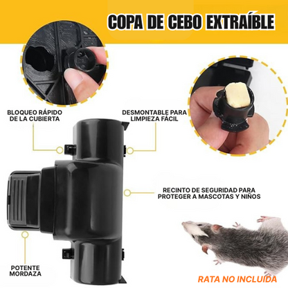 Trampas Para Ratas – Trampa De Túnel Segura Para Niños Y Mascotas, Trampa De Resorte Para Ratones, Para Uso En Interiores Y Exteriores