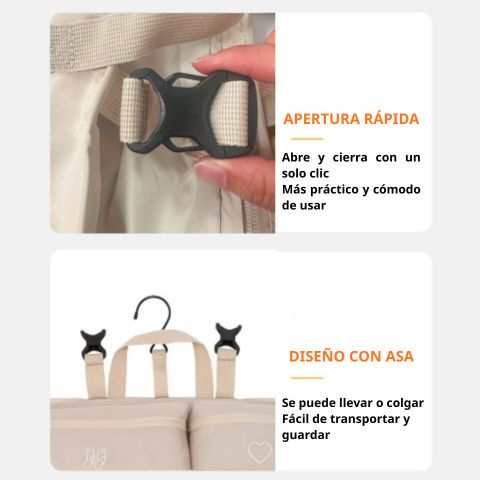Bolso organizador de viaje multifuncional 10 en 1 que ahorra espacio y se pliega fácilmente