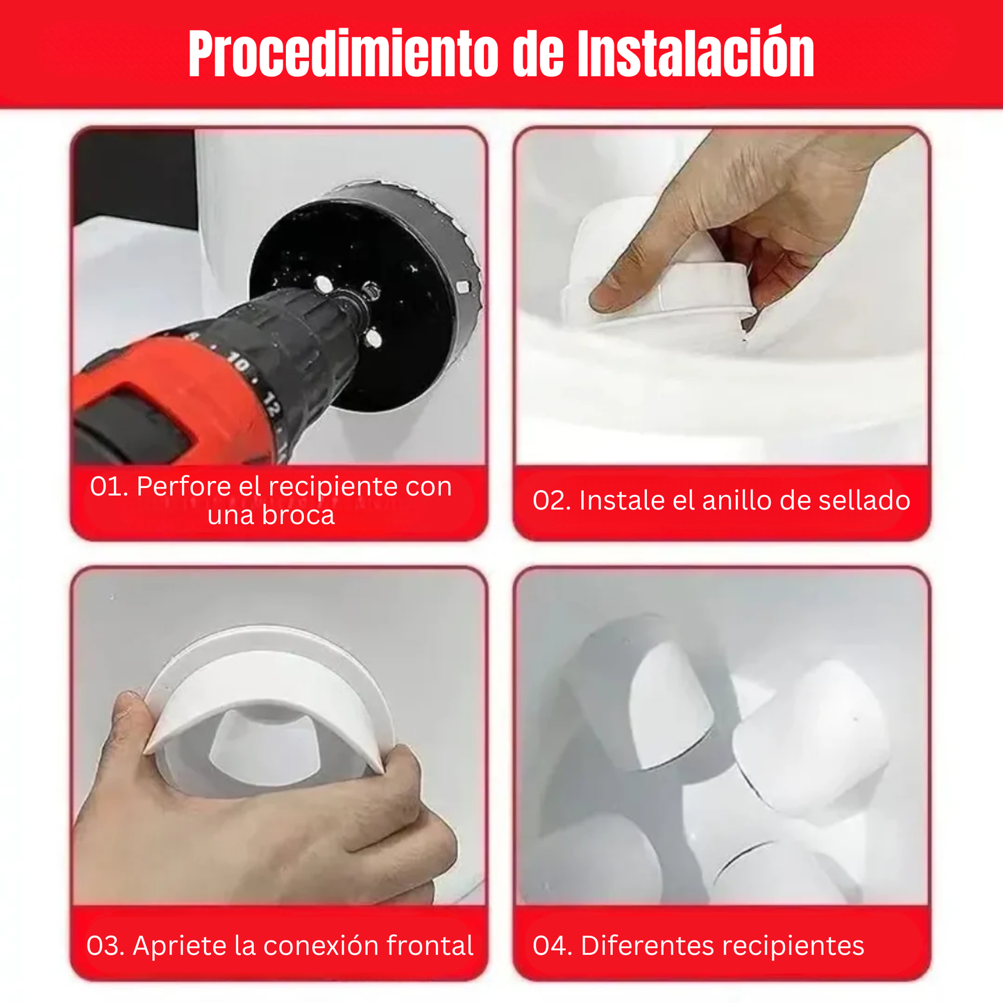 Porta de Alimentação Automática para Galinhas e Patos para Todos os Tipos de Baldes – Inclui Broca Serra Copo