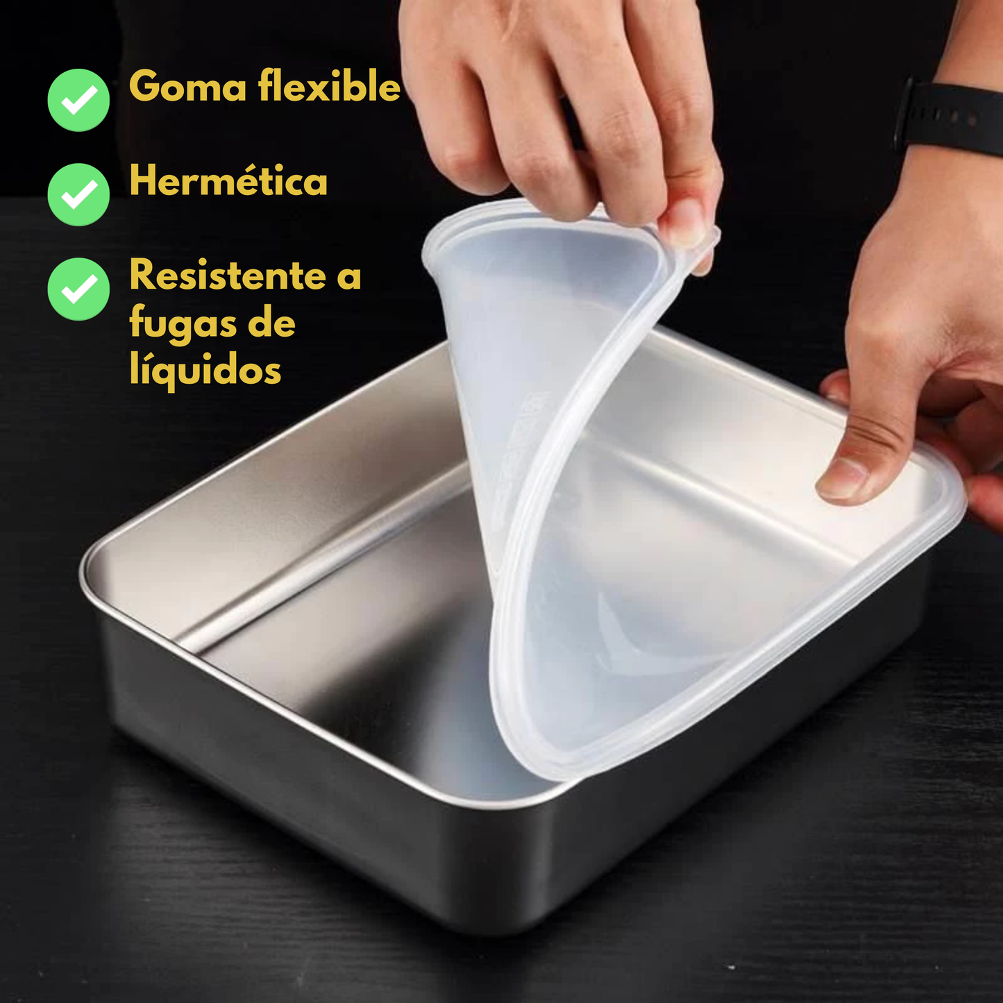 [Compra 6 y llévate 3 gratis] Recipiente para Alimentos de Acero Inoxidable 304 – Frescura Prolongada y Máxima Seguridad