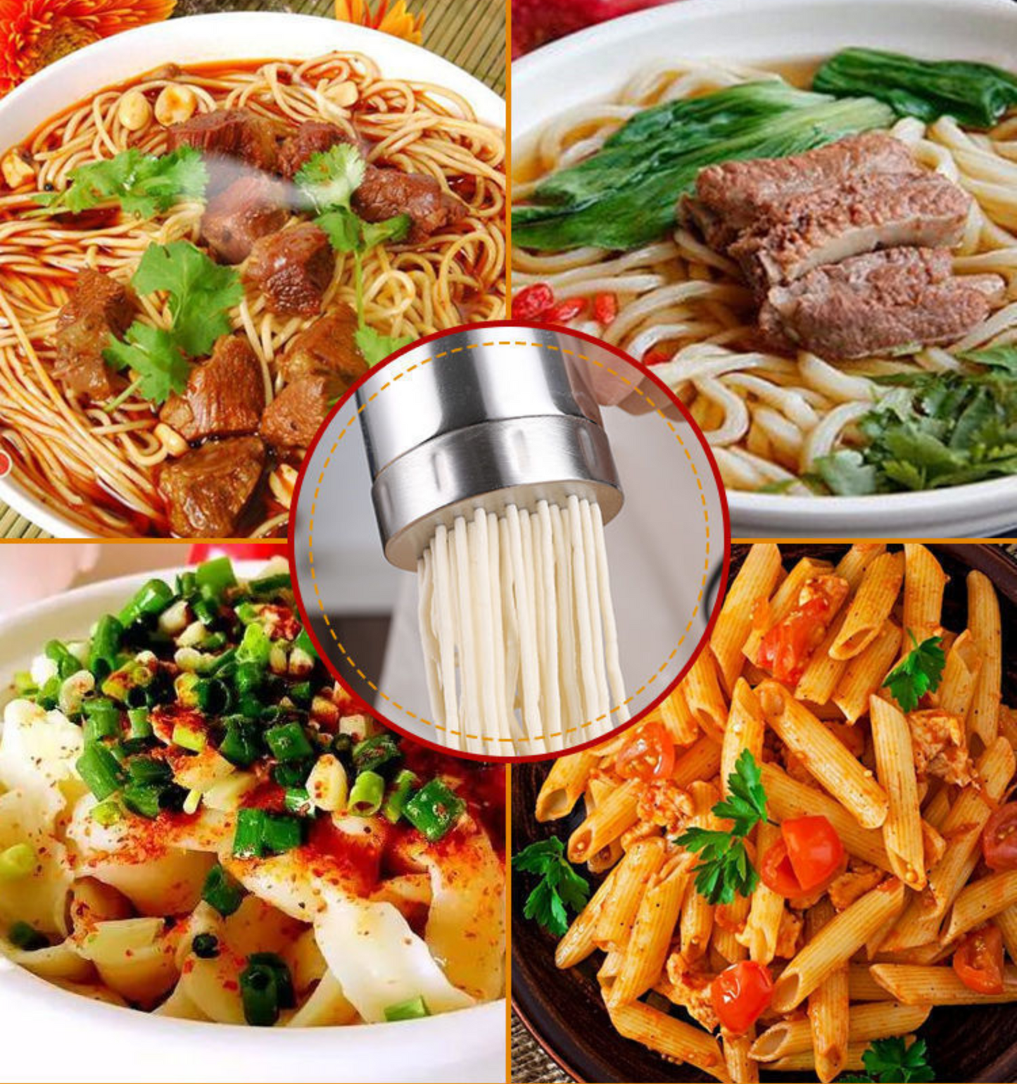 Máquina manual de acero inoxidable para hacer fideos/pasta