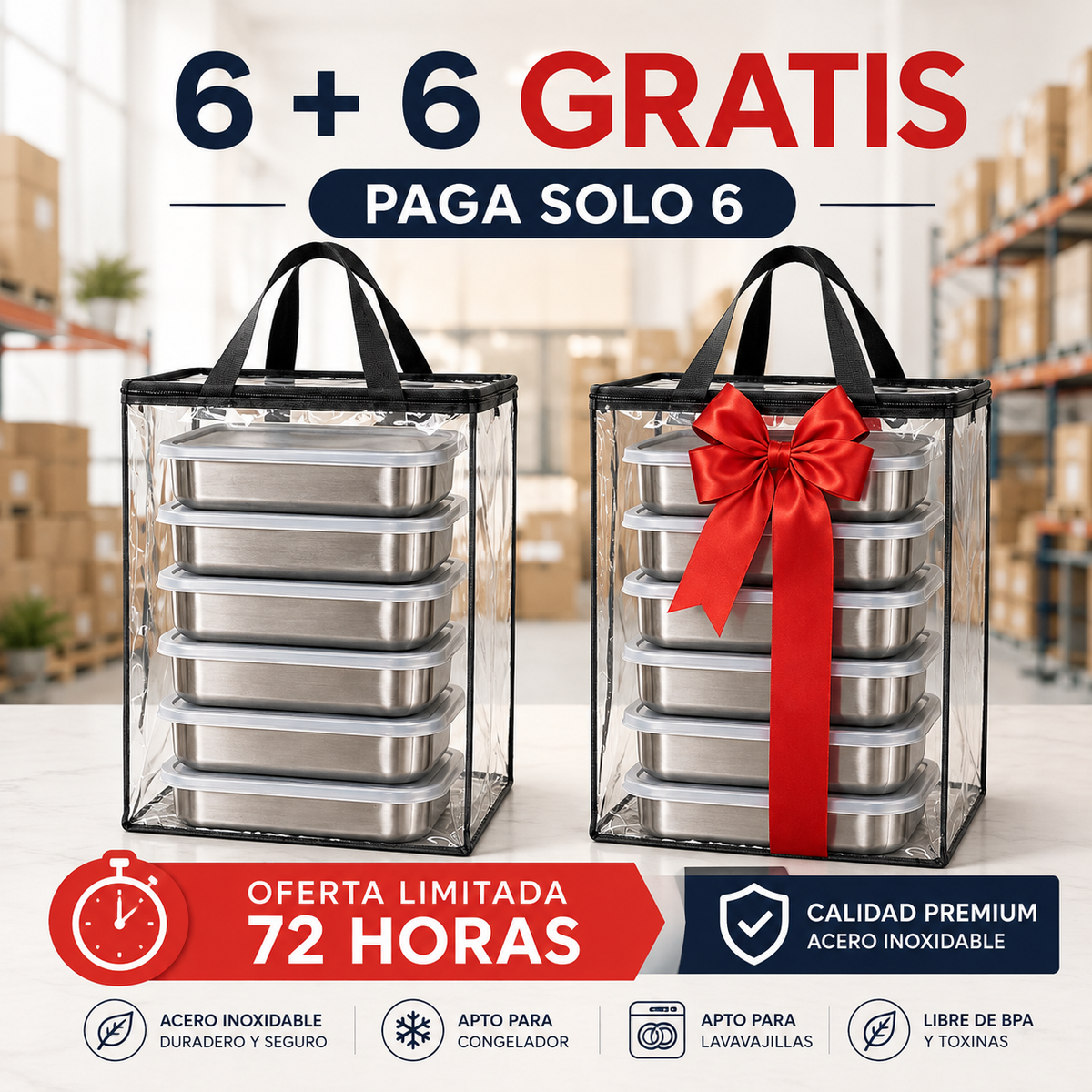 BANDEJA DE ACERO INOXIDABLE 304 PREMIUM