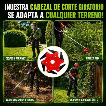 Cabezal De Corte De 6 Dientes De Acero (Accesorios Incluidos)
