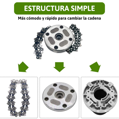 Cabezal de corte con cadena – Potente accesorio universal para desbrozadoras
