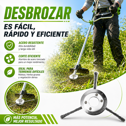 El Cabezal Del Cortacésped Tiene 3 Ramas Tejidas Con Alambre De Acero Resistente
