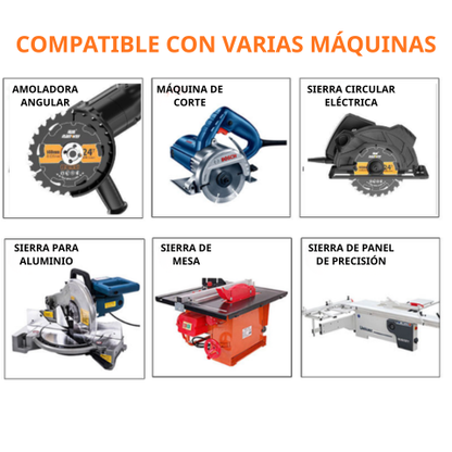 Disco de corte de aleación multifuncional 18T de 110 mm – corta madera, metal, PVC y aluminio