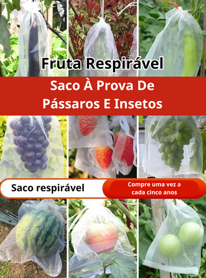 Sacos De Malha Respiráveis Reutilizáveis Para Proteção De Frutas E Vegetais – Proteja Contra Insetos, Moscas-Das-Frutas E Pássaros