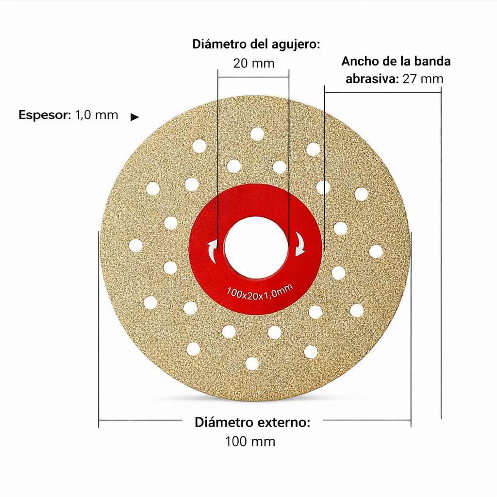 🔥 DISCO DIAMANTADO MULTIFUNCIÓN DE CORTE Y DESBASTE PREMIUM