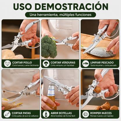 🇪🇸 Tijeras grandes con hoja en forma de diamante, hechas de acero inoxidable macizo importado de Alemania