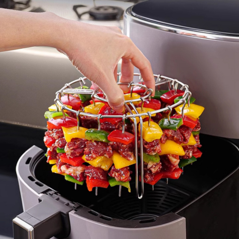 Soporte Para Brochetas Para Freidora De Aire - ¡La Solución Perfecta Para Comidas Deliciosas!