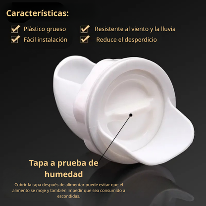 Puerta de alimentación automática para gallinas y patos para todo tipo de cubos – incluye broca tipo sierra de corona