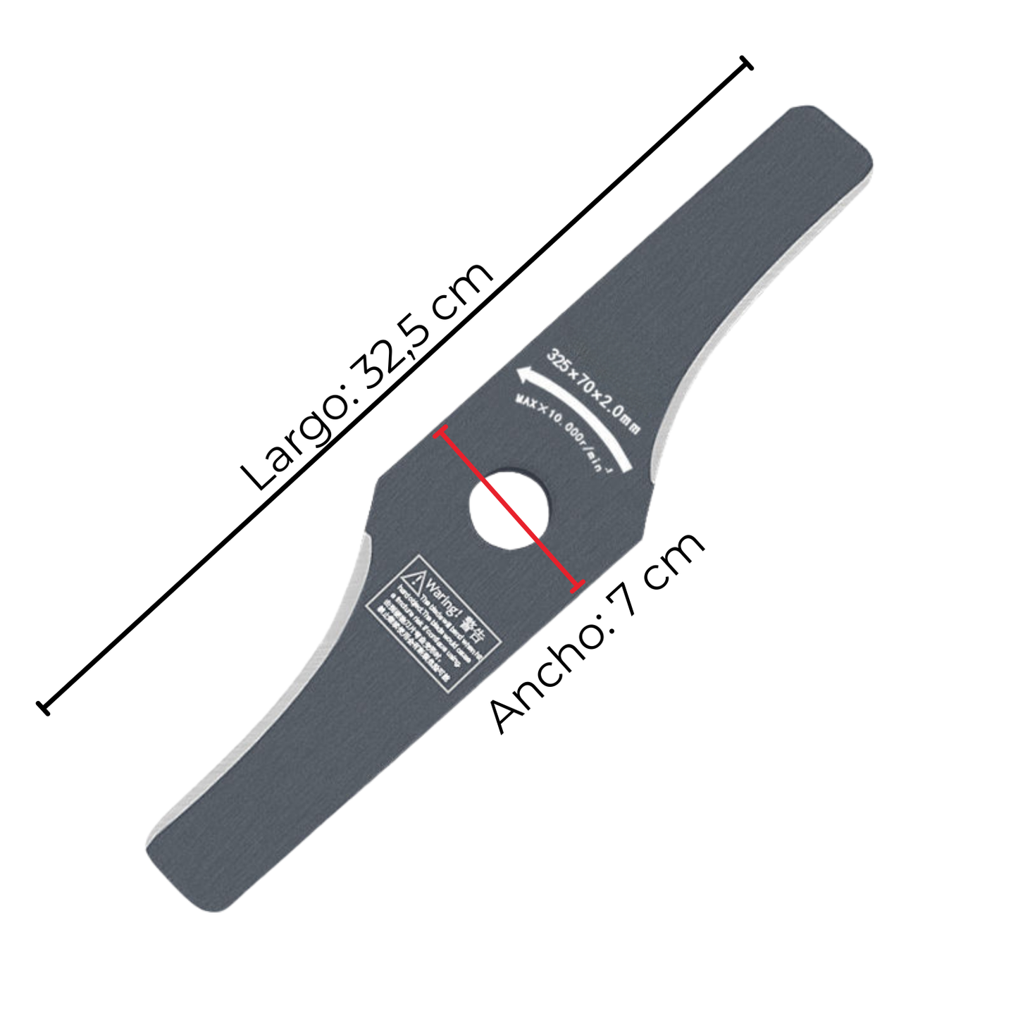 Cuchilla de Acero SK4 de Doble Cara para Cortacésped - Acero SK4 afilado, resistente al desgaste y al óxido